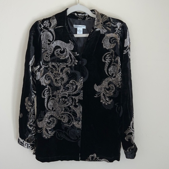 Pendleton Velvet Button Down Tunic and Tucked in Blouse - Picture 1 of 8